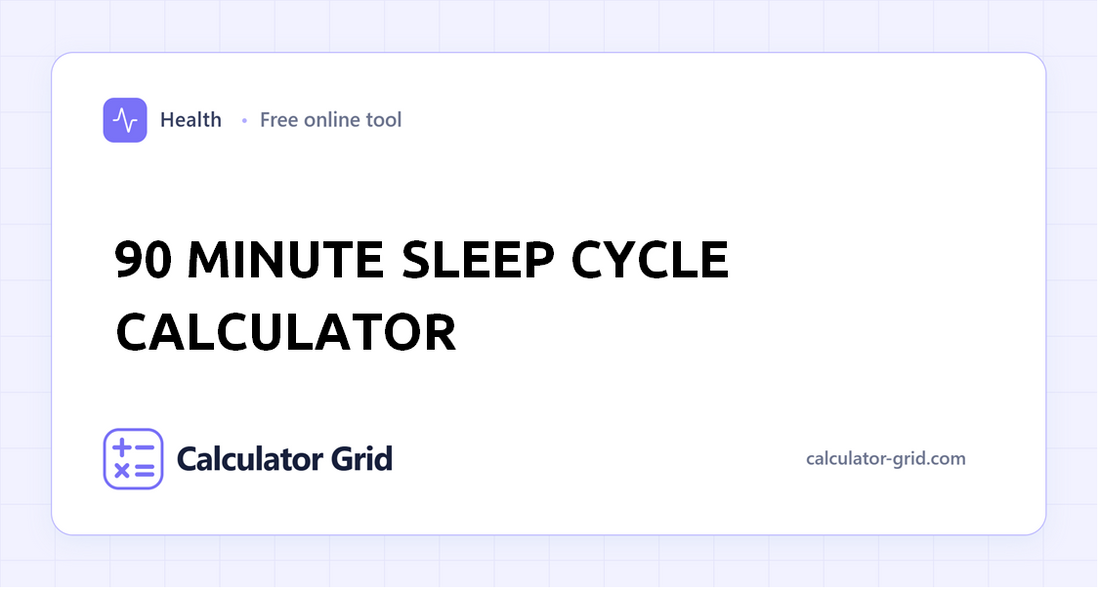 90 Minute Sleep Cycle Calculator