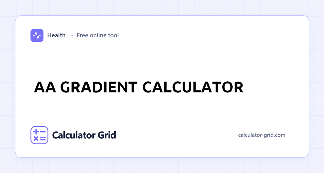 Aa Gradient Calculator
