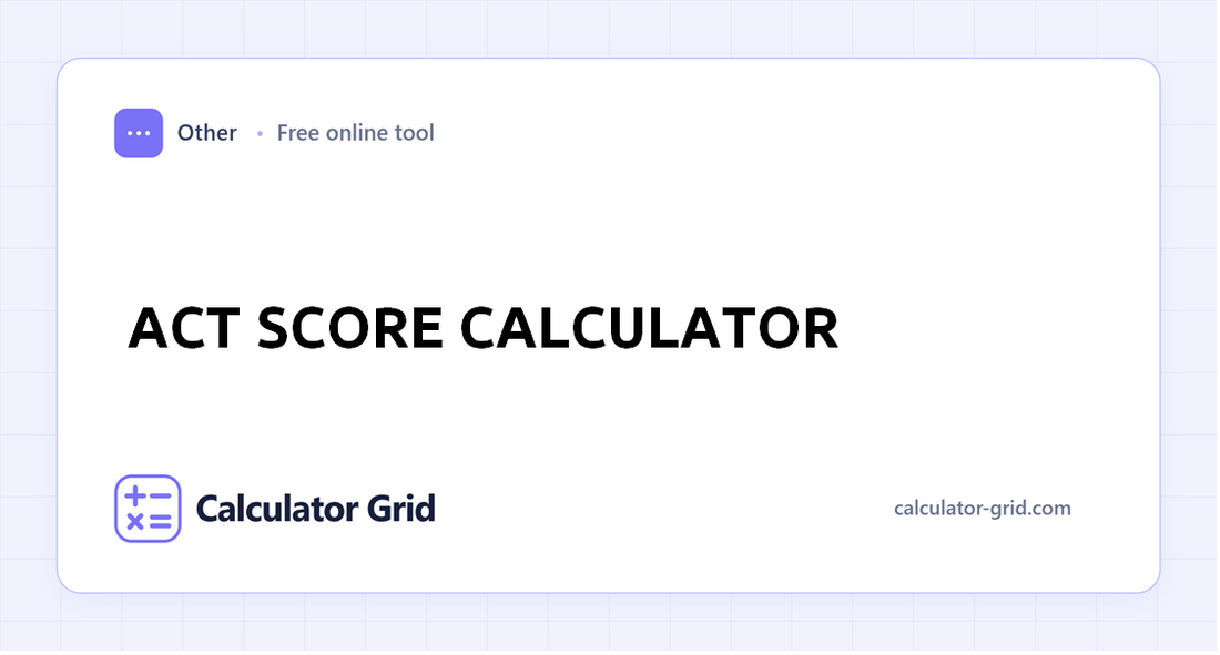 ACT Score Calculator