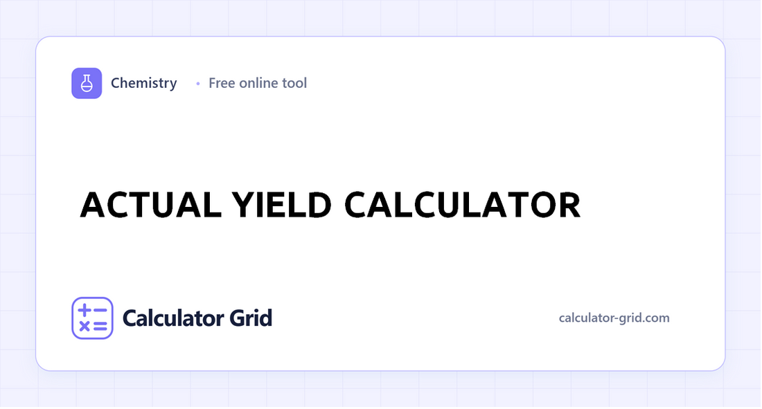 Actual Yield Calculator