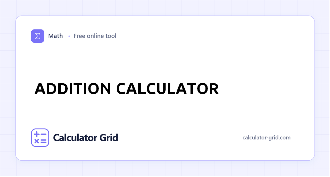 Addition Calculator