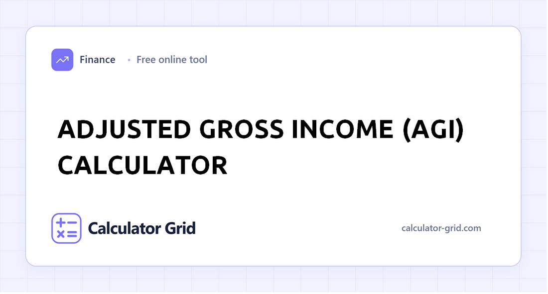 Adjusted Gross Income (AGI) Calculator