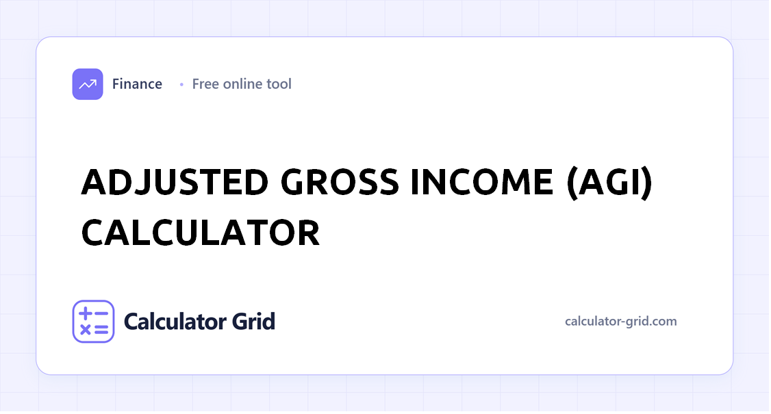 Adjusted Gross Income (AGI) Calculator