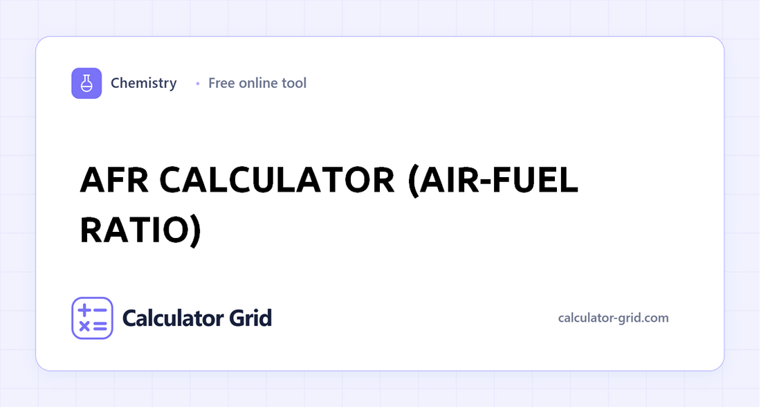 AFR Calculator (Air-Fuel Ratio)