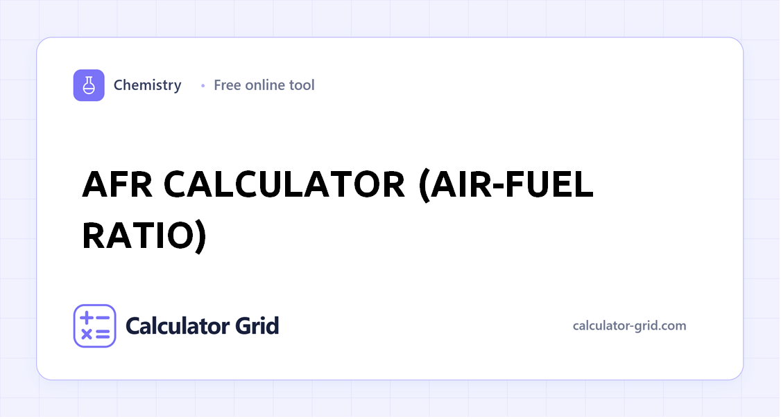AFR Calculator (Air-Fuel Ratio)