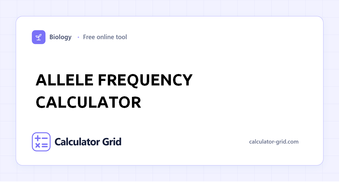 Allele Frequency Calculator