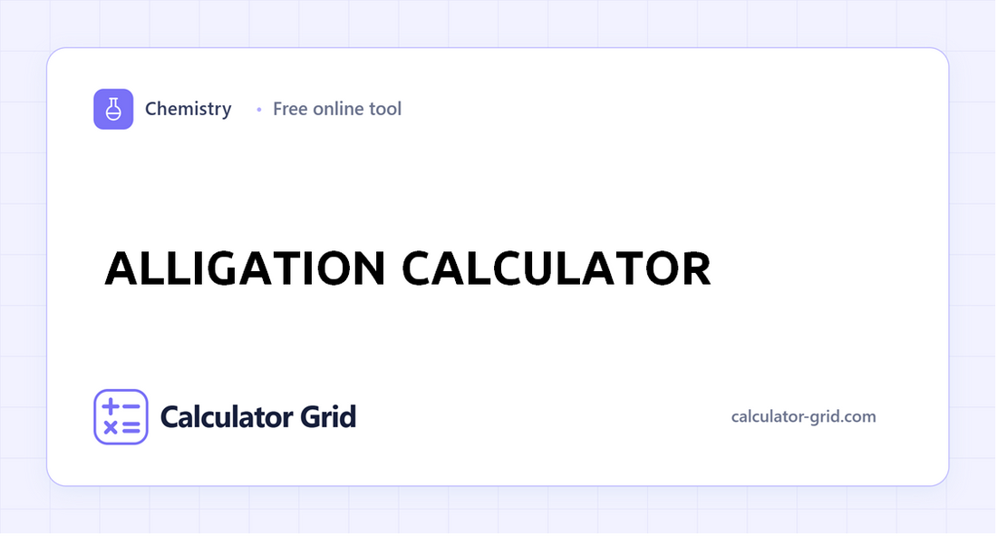 Alligation Calculator
