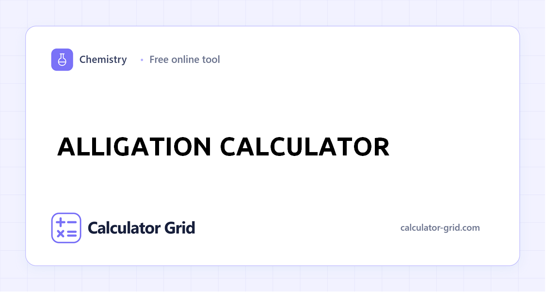 Alligation Calculator