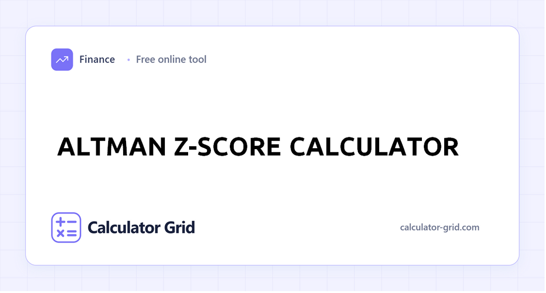 Altman Z-Score Calculator