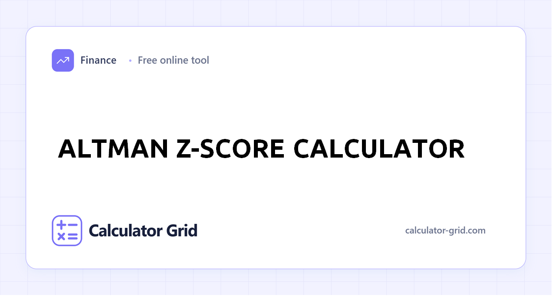 Altman Z-Score Calculator