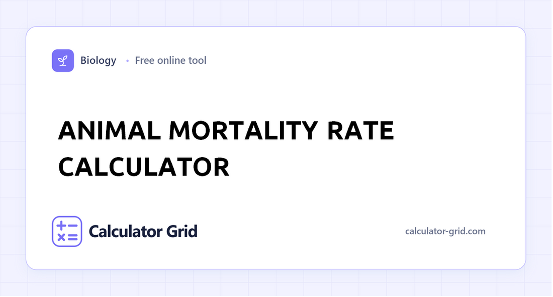 Animal Mortality Rate Calculator
