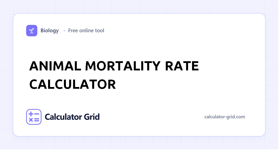 Animal Mortality Rate Calculator
