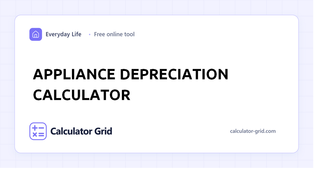Appliance Depreciation Calculator