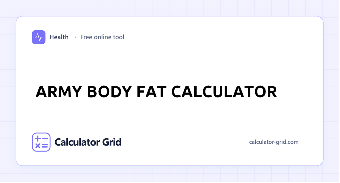 Army Body Fat Calculator