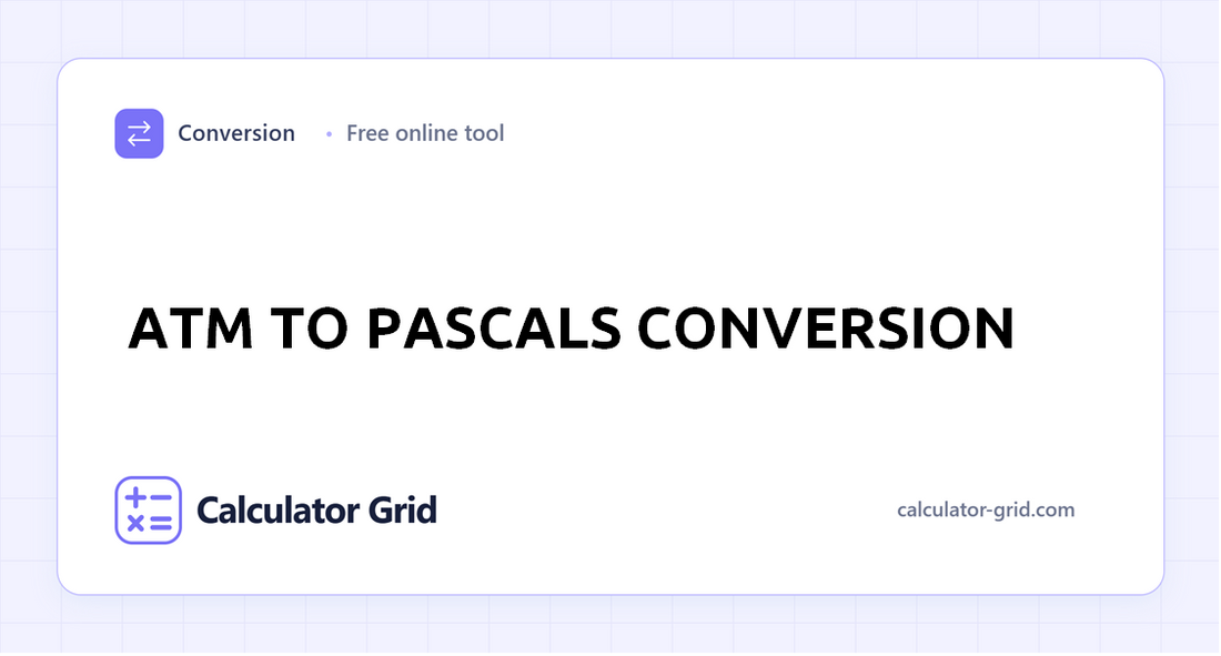 atm to Pascals Conversion