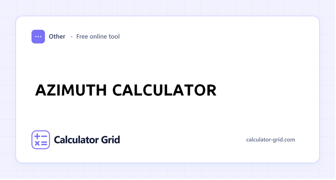 Azimuth Calculator