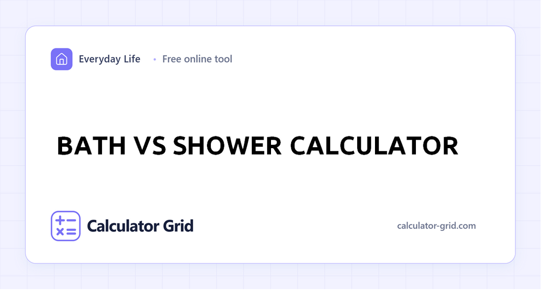 Bath vs Shower Calculator