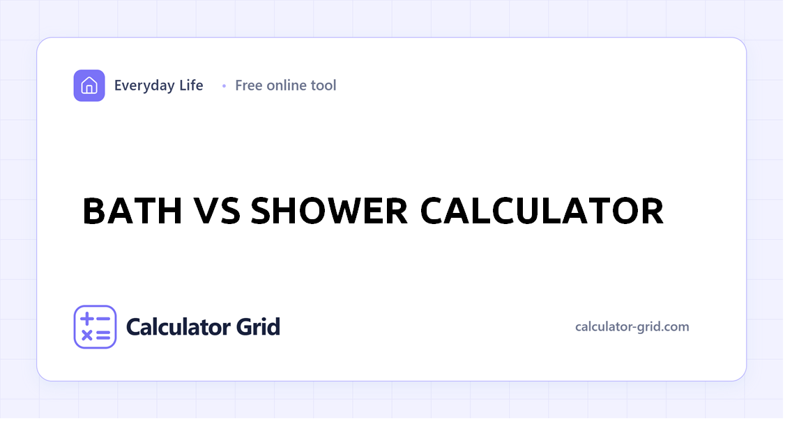 Bath vs Shower Calculator