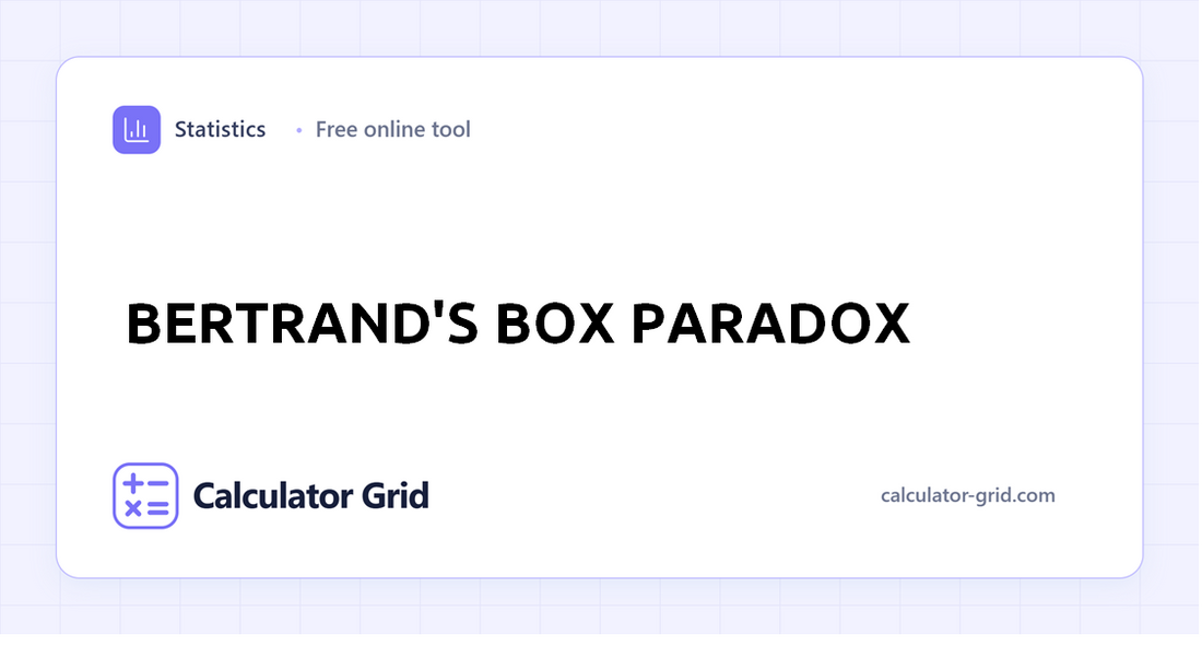 Bertrand's Box Paradox
