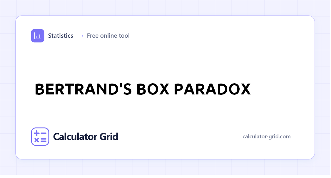 Bertrand's Box Paradox