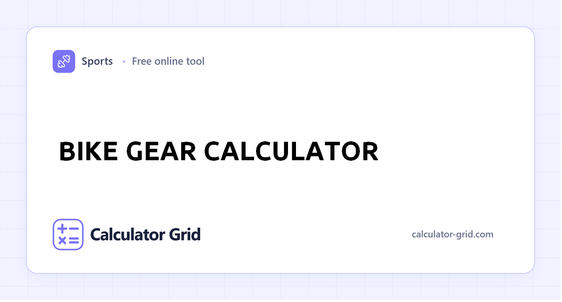 Bike Gear Calculator