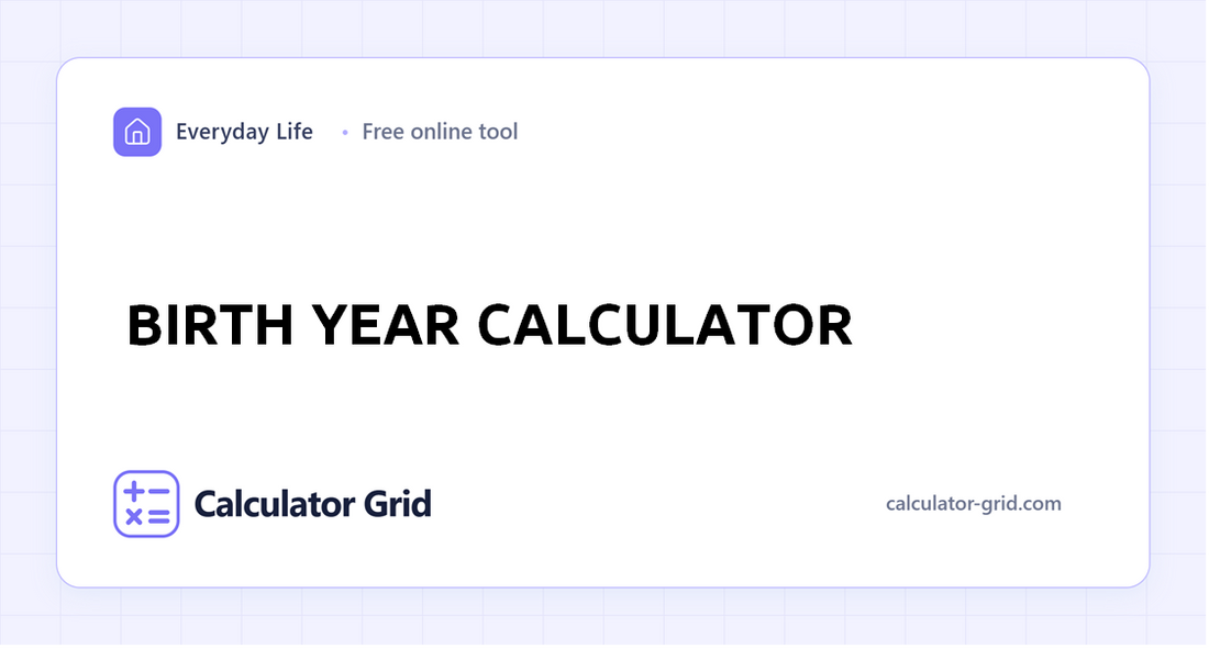 Birth Year Calculator