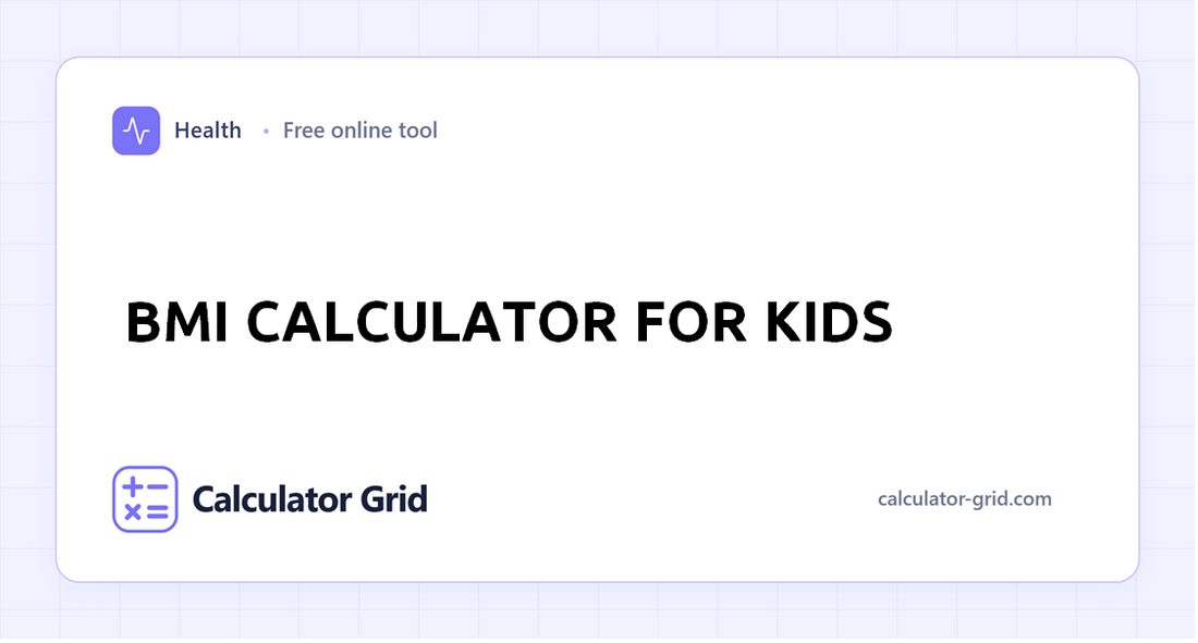 BMI Calculator for Kids