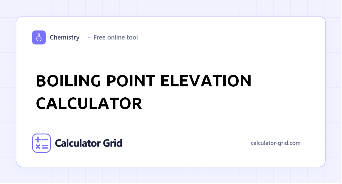 Boiling Point Elevation Calculator