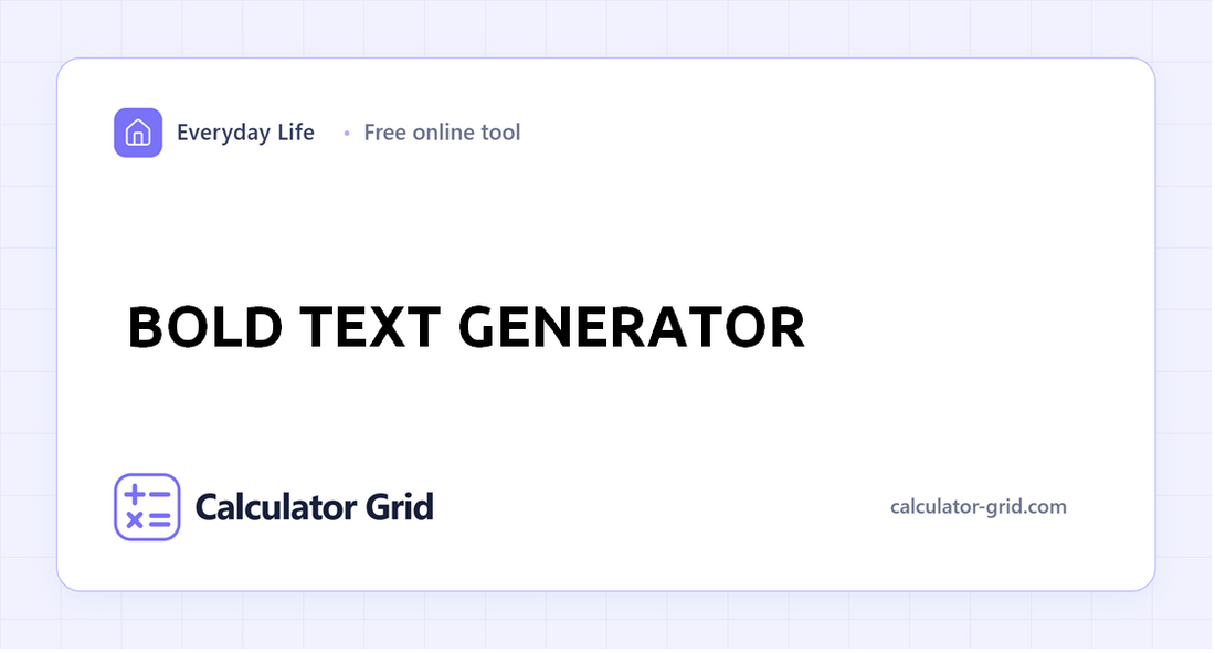 Bold Text Generator