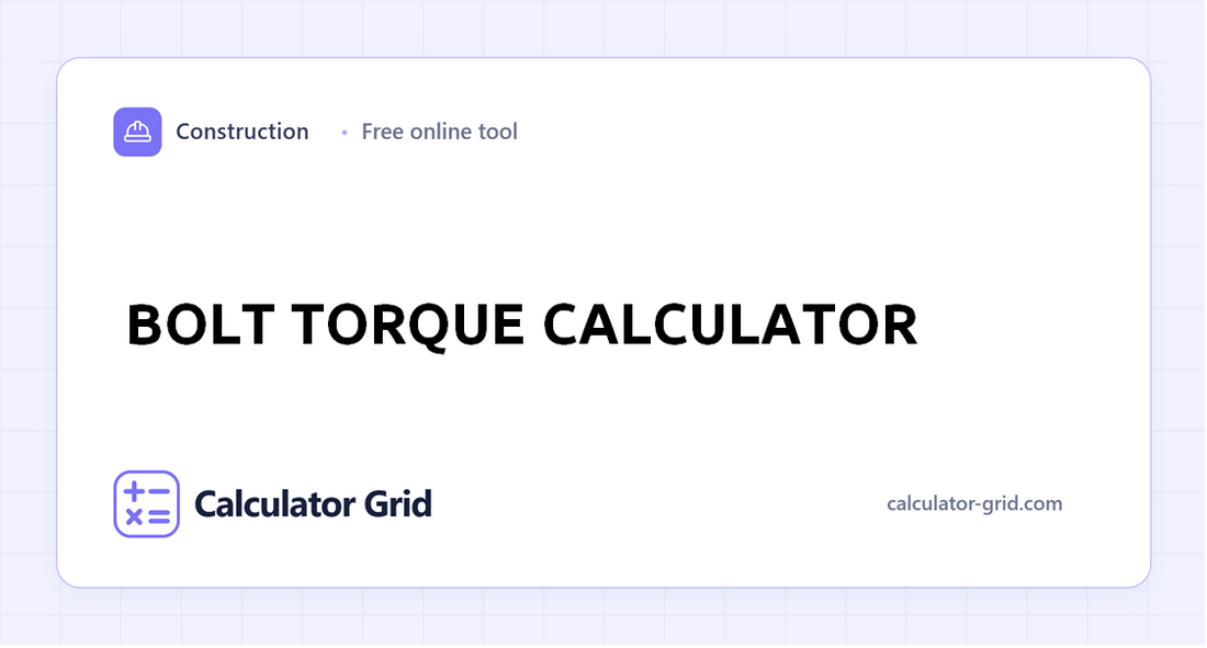 Bolt Torque Calculator