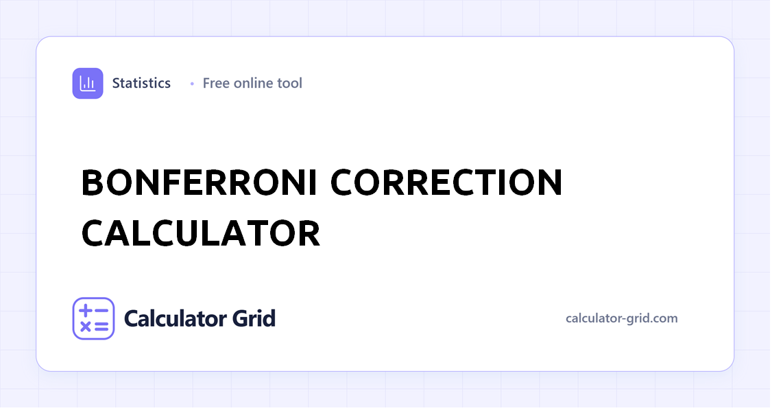 Bonferroni Correction Calculator