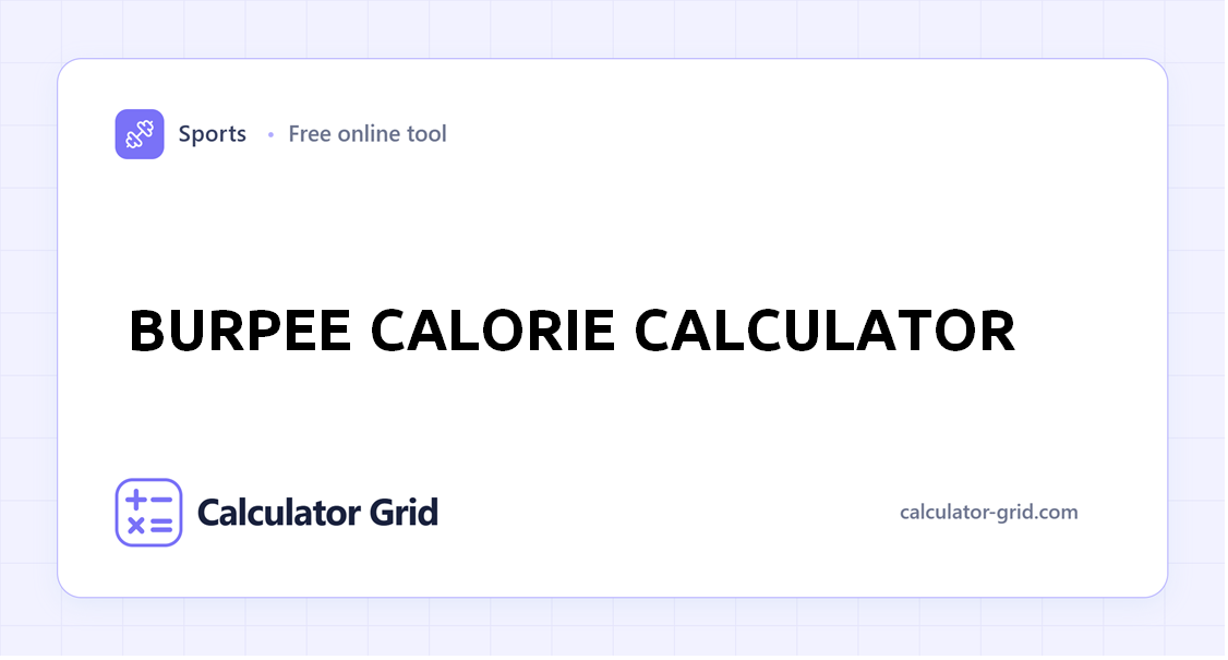 Burpee Calorie Calculator