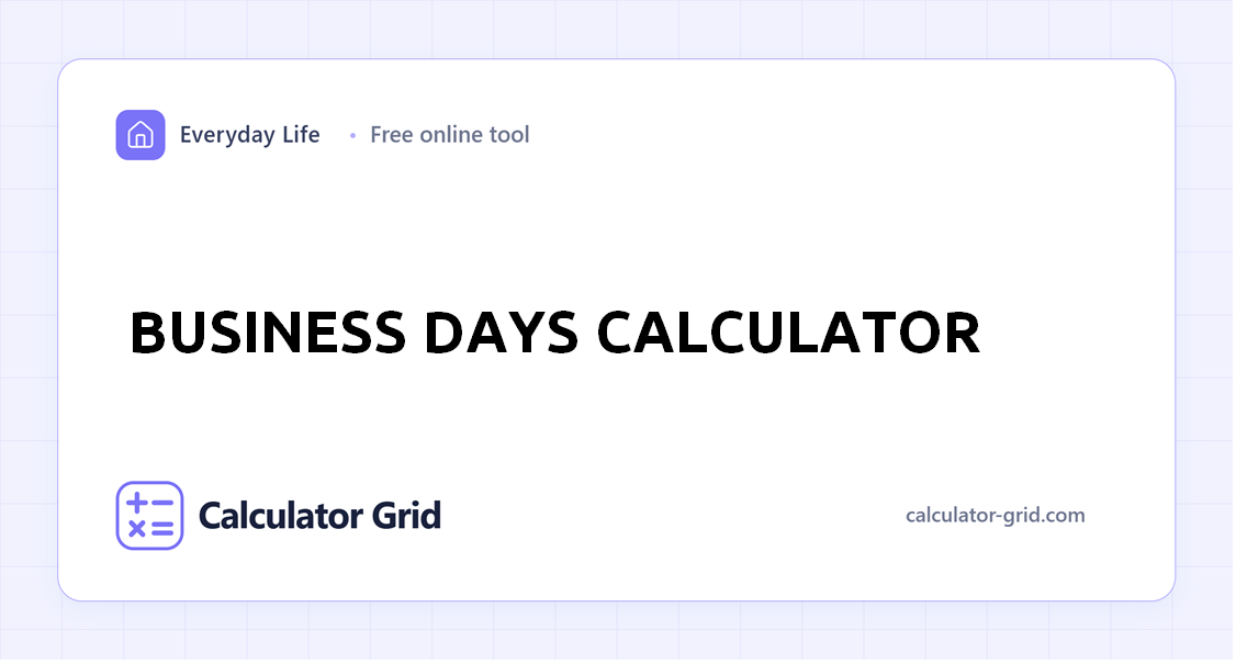 Business Days Calculator