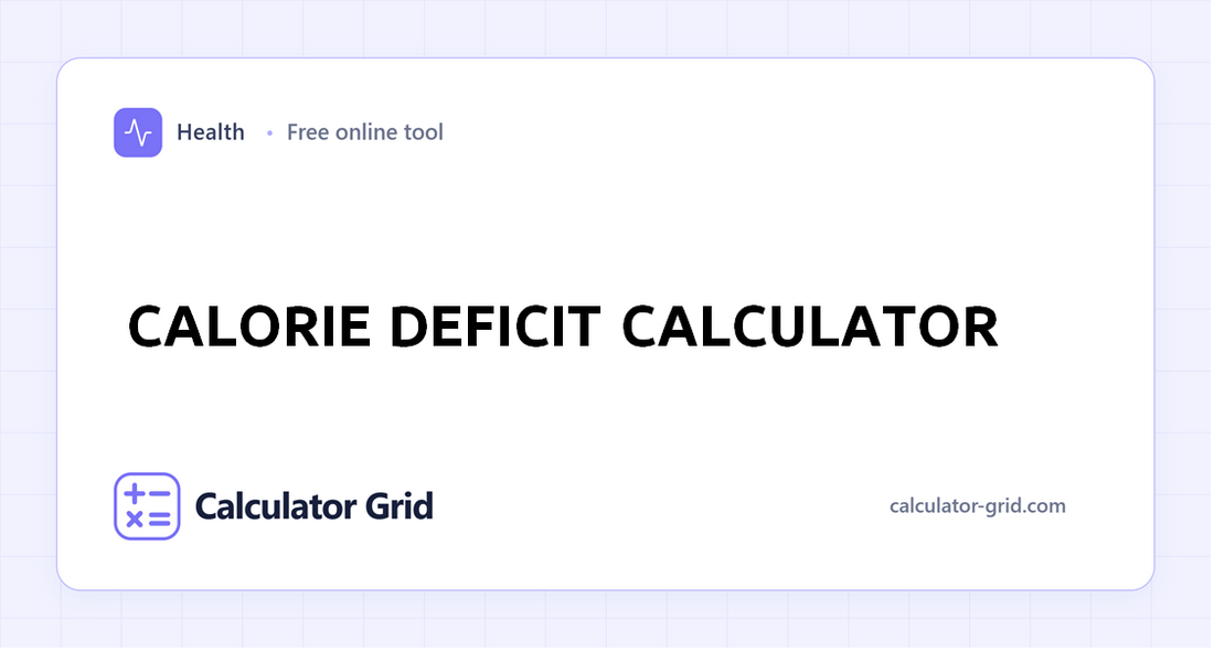 Calorie Deficit Calculator