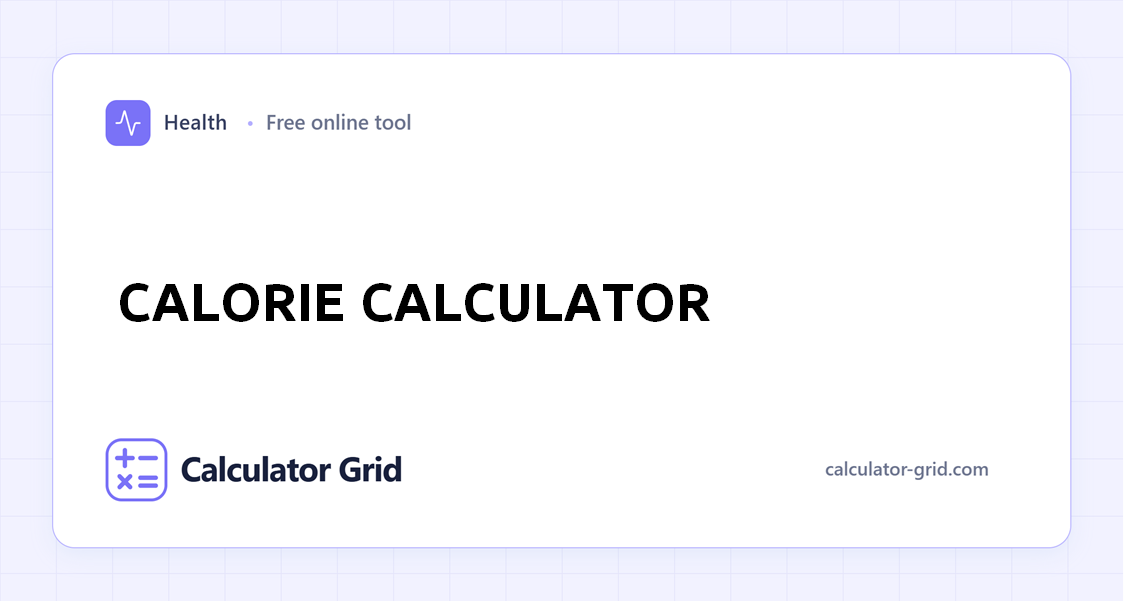 Calorie Calculator