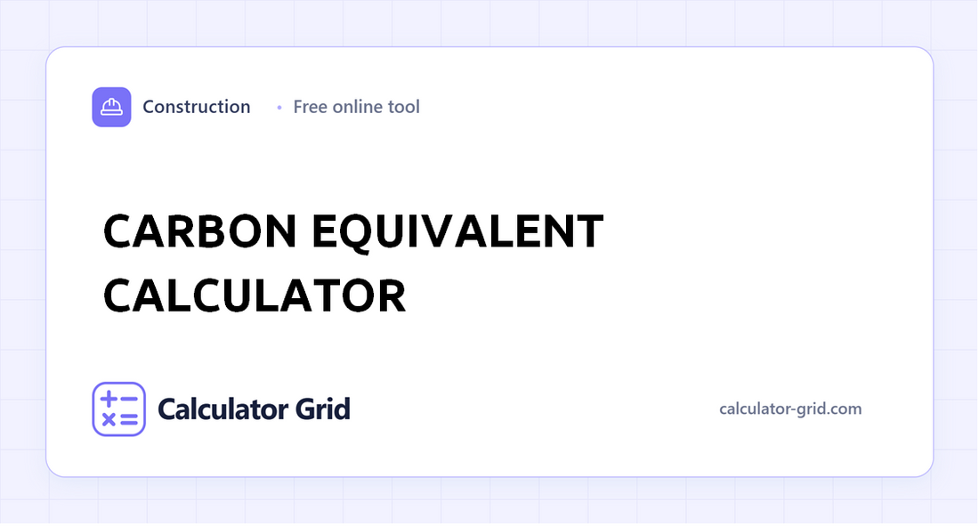 Carbon Equivalent Calculator
