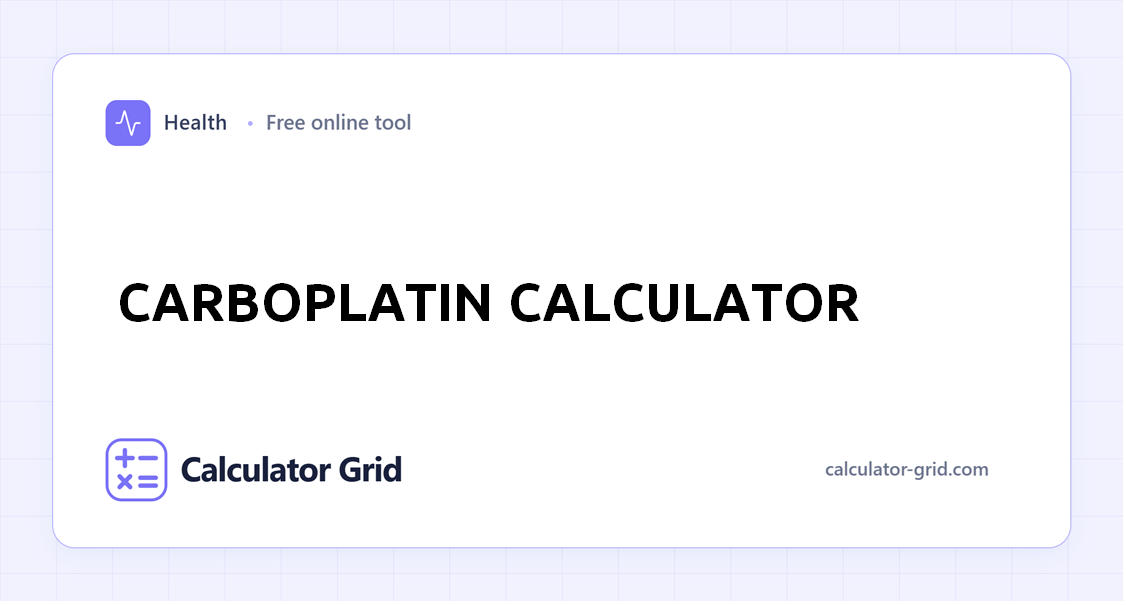 Carboplatin Calculator