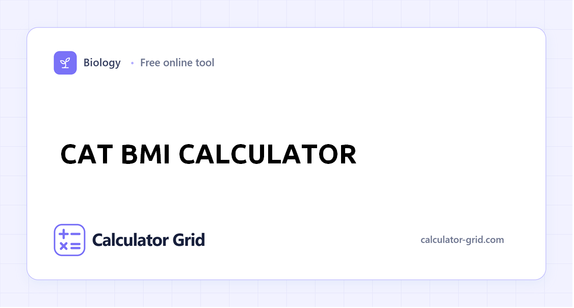Cat BMI Calculator