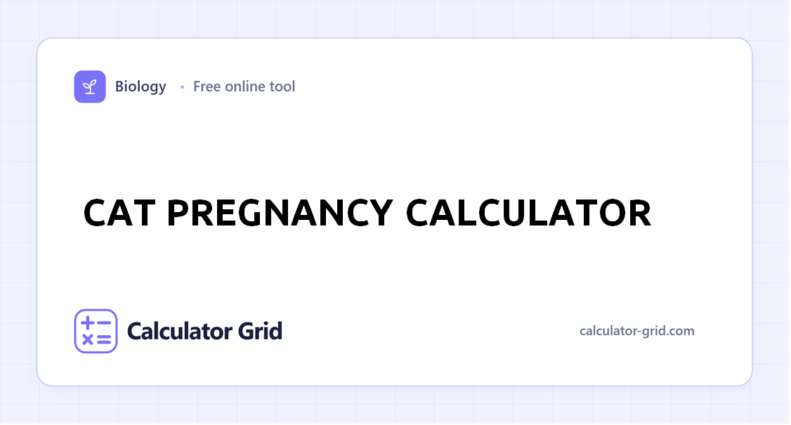Cat Pregnancy Calculator