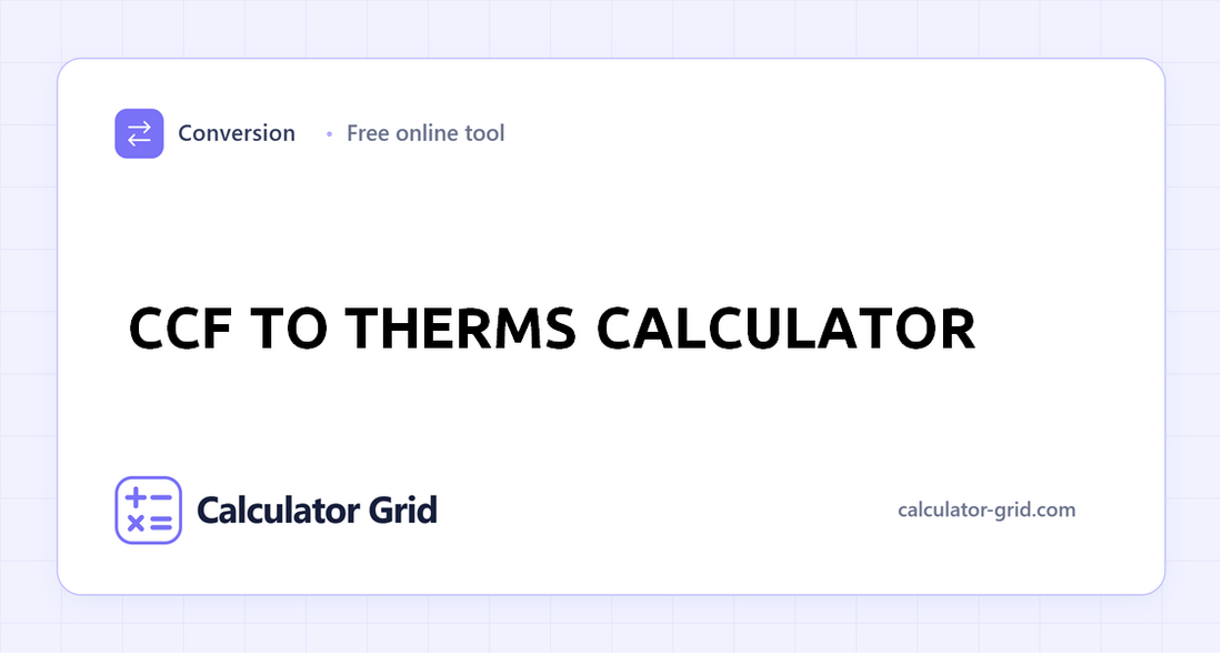 CCF to Therms Calculator