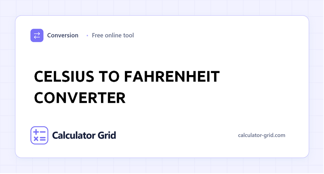 Celsius to Fahrenheit Converter