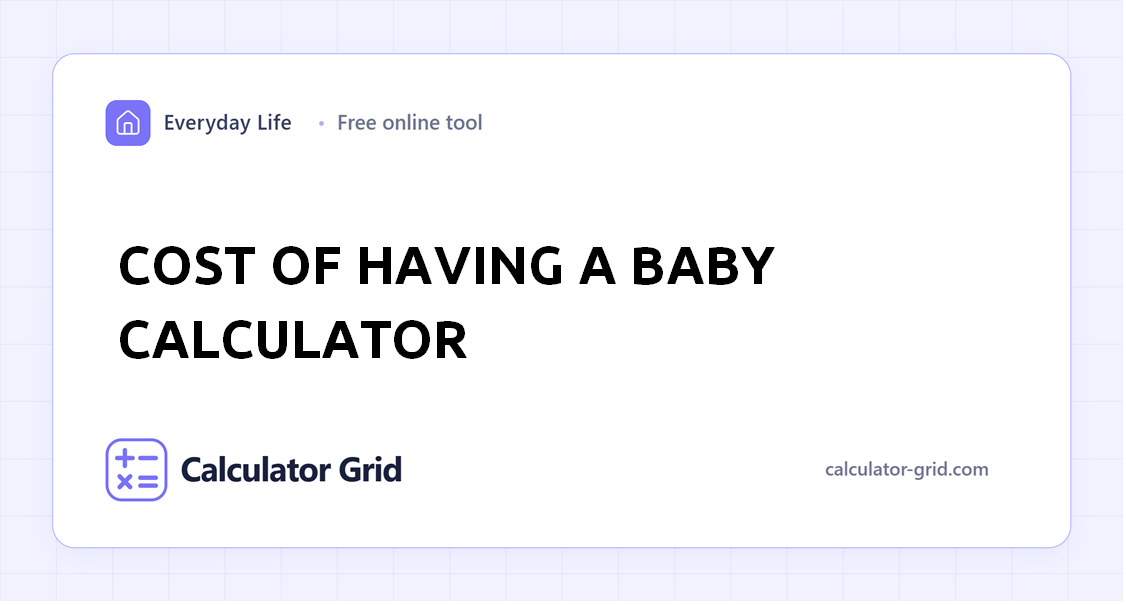 Cost of Having a Baby Calculator
