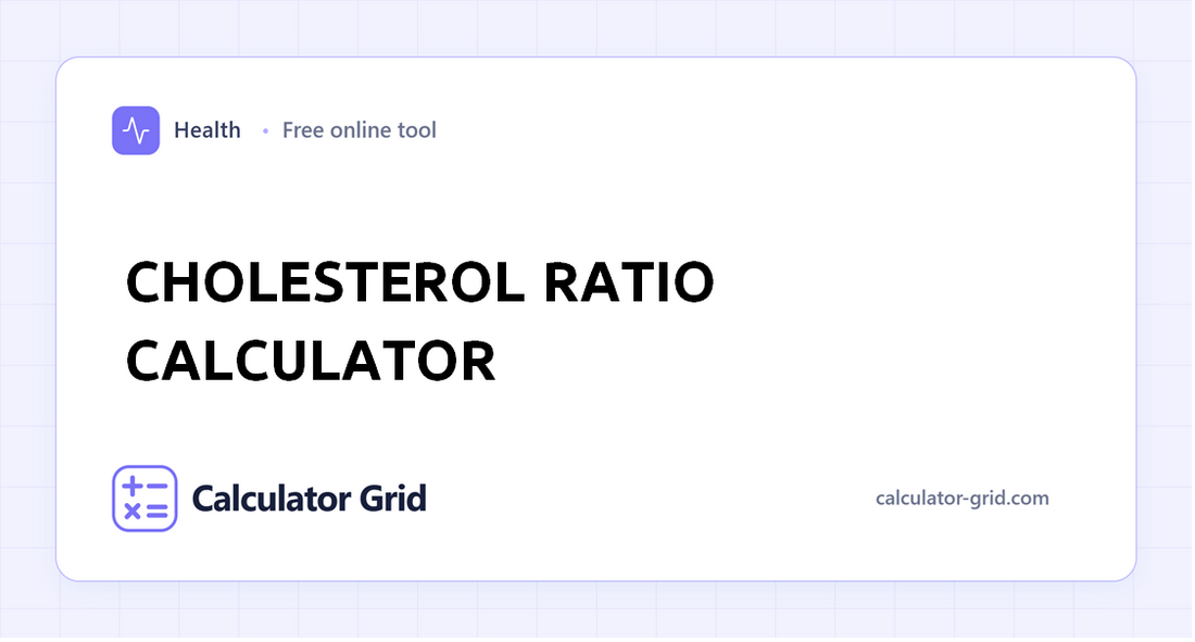 Cholesterol Ratio Calculator