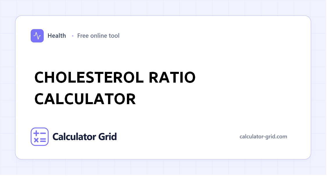 Cholesterol Ratio Calculator