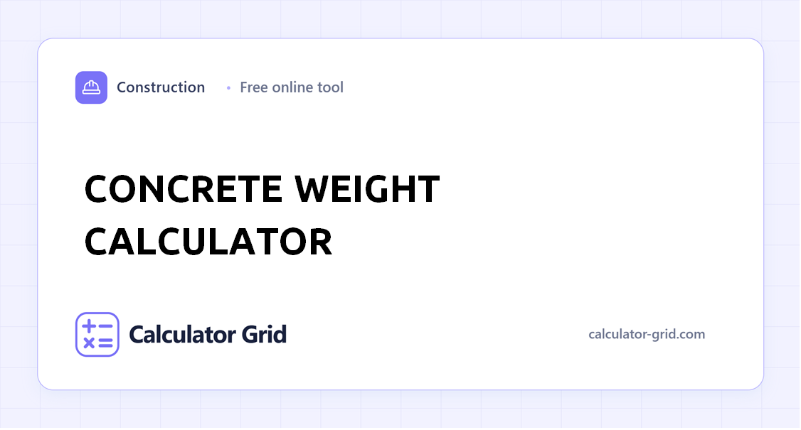 Concrete Weight Calculator