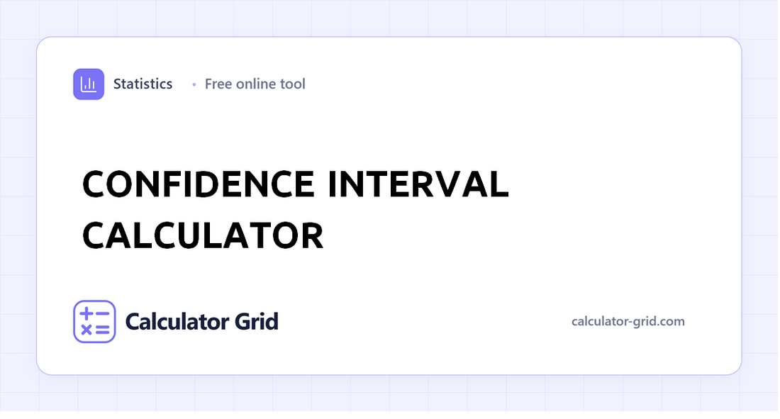 Confidence Interval Calculator