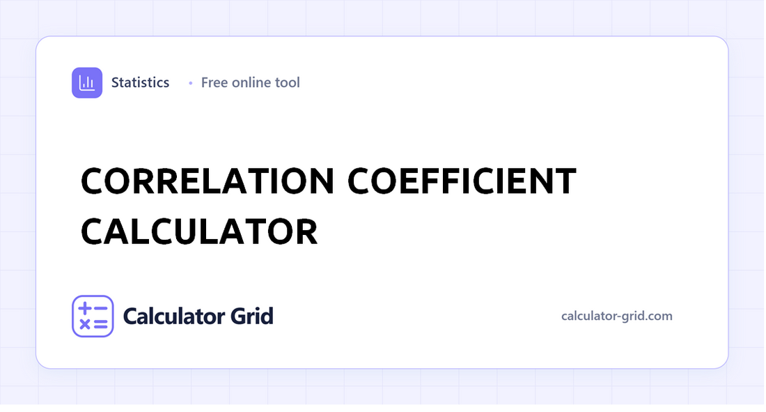 Correlation Coefficient Calculator