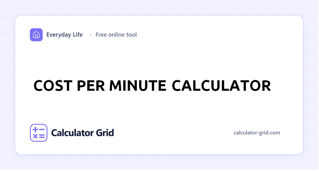 Cost per Minute Calculator
