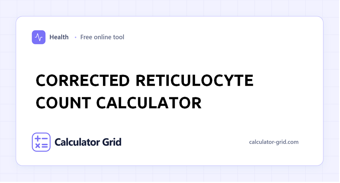 Corrected Reticulocyte Count Calculator