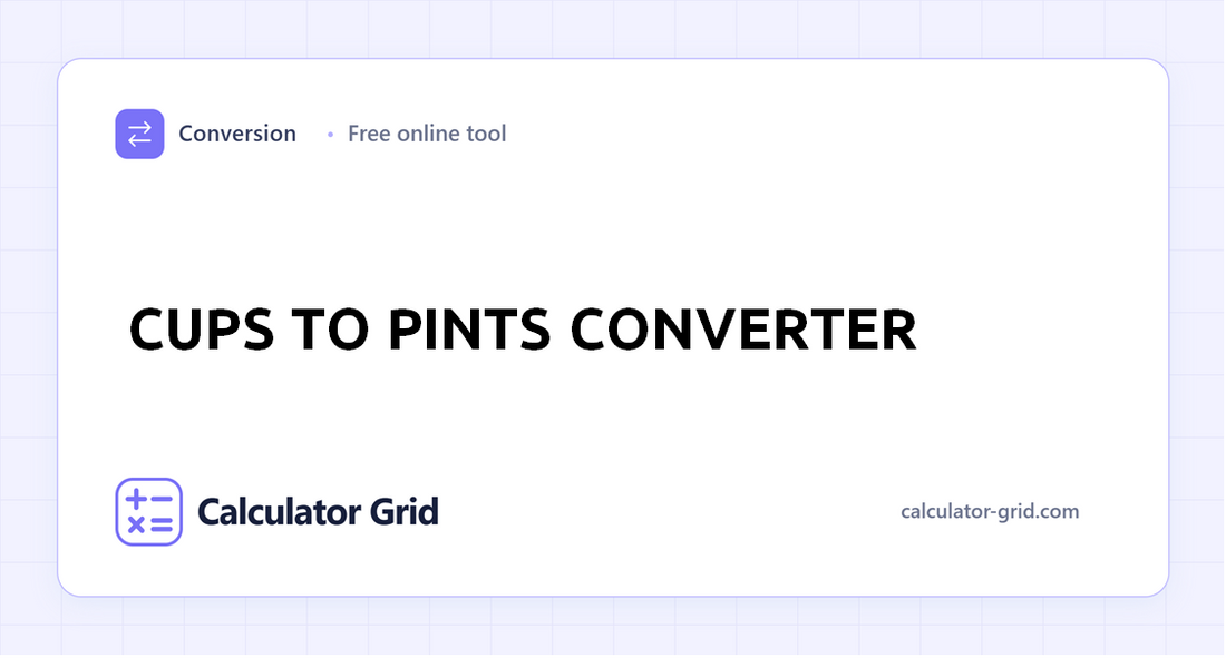 Cups to Pints Converter